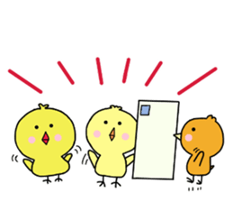 Family of a lovely chick sticker #12298029