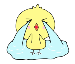 Family of a lovely chick sticker #12298030