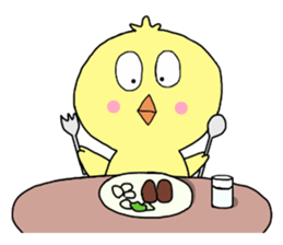 Family of a lovely chick sticker #12298031