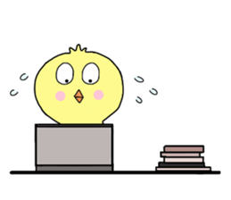 Family of a lovely chick sticker #12298032