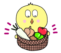 Family of a lovely chick sticker #12298037