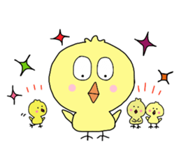 Family of a lovely chick sticker #12298039