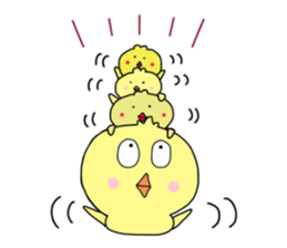 Family of a lovely chick sticker #12298041