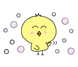 Family of a lovely chick sticker #12298044