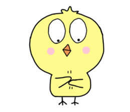 Family of a lovely chick sticker #12298052