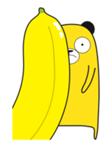 Bear banana sticker #12298320