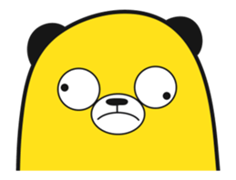 Bear banana sticker #12298325
