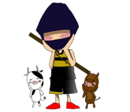 Basketball player "ninja boy" sticker #12298341