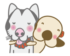 Animation of The dog doing the hula sticker #12299078