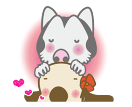 Animation of The dog doing the hula sticker #12299080