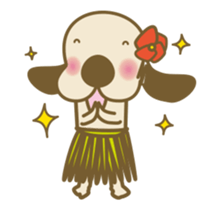 Animation of The dog doing the hula sticker #12299084