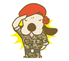 Animation of The dog doing the hula sticker #12299090
