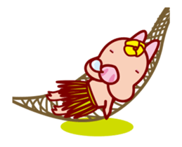 Animation of The dog doing the hula sticker #12299093