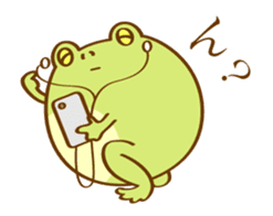 [Animated Stickers] Very Cute Round Frog sticker #12299617