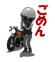 Ride naked bike animation sticker #12299759