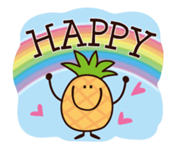 Moving pineapple! Pineappoh sticker #12300755