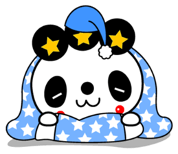 Three-star panda sticker #12300770