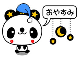 Three-star panda sticker #12300771