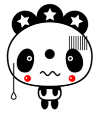 Three-star panda sticker #12300780