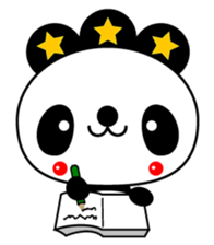 Three-star panda sticker #12300784