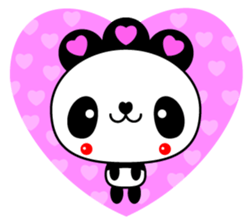 Three-star panda sticker #12300787