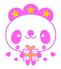 Three-star panda sticker #12300788