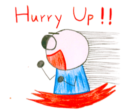 hand-drawing watermelon girl sticker #12300806