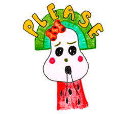 hand-drawing watermelon girl sticker #12300813