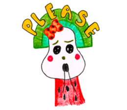 hand-drawing watermelon girl sticker #12300813