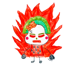 hand-drawing watermelon girl sticker #12300818