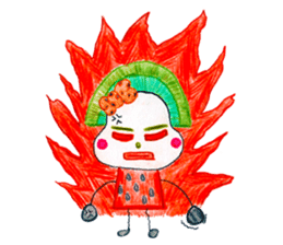 hand-drawing watermelon girl sticker #12300818