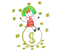 hand-drawing watermelon girl sticker #12300828