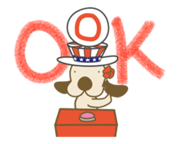 Animation of The dog doing the hula 2 sticker #12300878