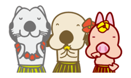 Animation of The dog doing the hula 2 sticker #12300881