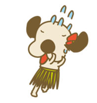 Animation of The dog doing the hula 2 sticker #12300887