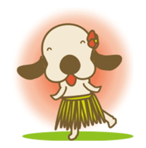 Animation of The dog doing the hula 2 sticker #12300889