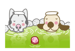 Animation of The dog doing the hula 2 sticker #12300891