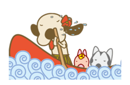 Animation of The dog doing the hula 2 sticker #12300893