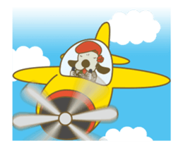 Animation of The dog doing the hula 2 sticker #12300894