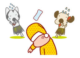 Animation of The dog doing the hula 2 sticker #12300900