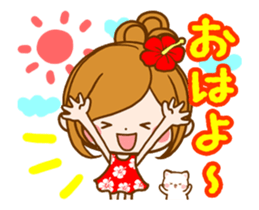 Leisurely a girlfriend Summer memory sticker #12301238