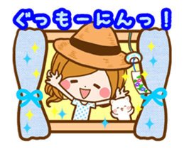 Leisurely a girlfriend Summer memory sticker #12301239