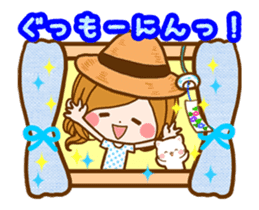 Leisurely a girlfriend Summer memory sticker #12301239