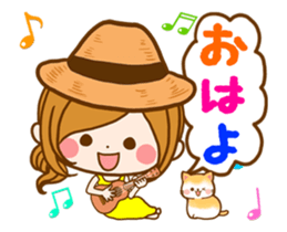 Leisurely a girlfriend Summer memory sticker #12301241