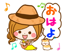 Leisurely a girlfriend Summer memory sticker #12301241