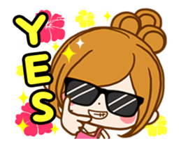 Leisurely a girlfriend Summer memory sticker #12301243