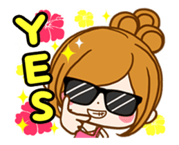 Leisurely a girlfriend Summer memory sticker #12301243