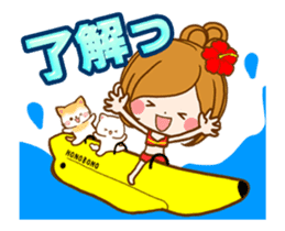 Leisurely a girlfriend Summer memory sticker #12301244