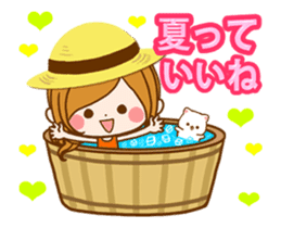 Leisurely a girlfriend Summer memory sticker #12301252