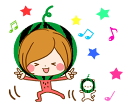 Leisurely a girlfriend Summer memory sticker #12301254